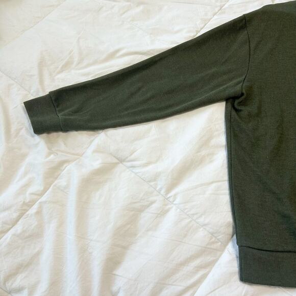 U.S. Polo Assn Quarter Zip Pullover Green Long Sleeve Sweater Size Large - Picture 8 of 8